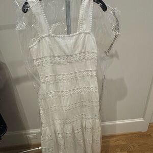 Zimmermann White Linen-Blend Dress size 1
